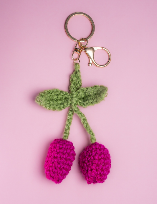 Pink Tulips Keychain