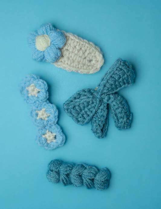 Blue Hair Clips