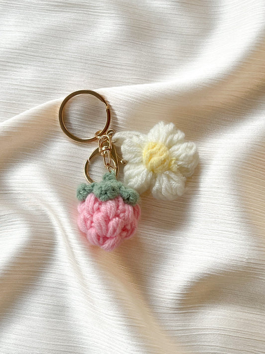 Berry Flower Keychain