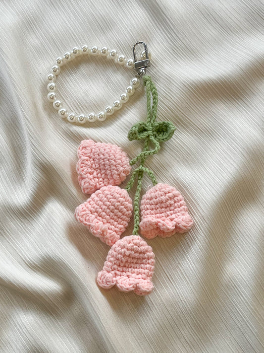 Tulips with Pearls Keychain