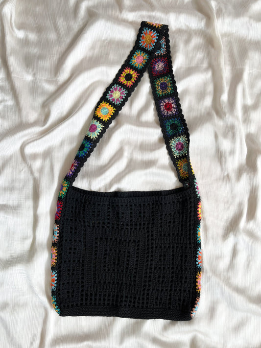 Black Bloom Tote Bag