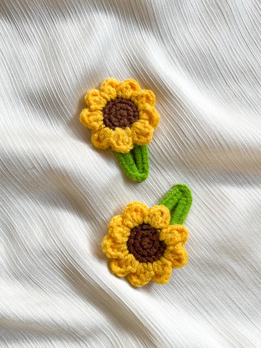 Sunflower Hair Clips