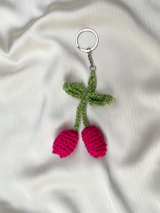 Pink Tulips Keychain
